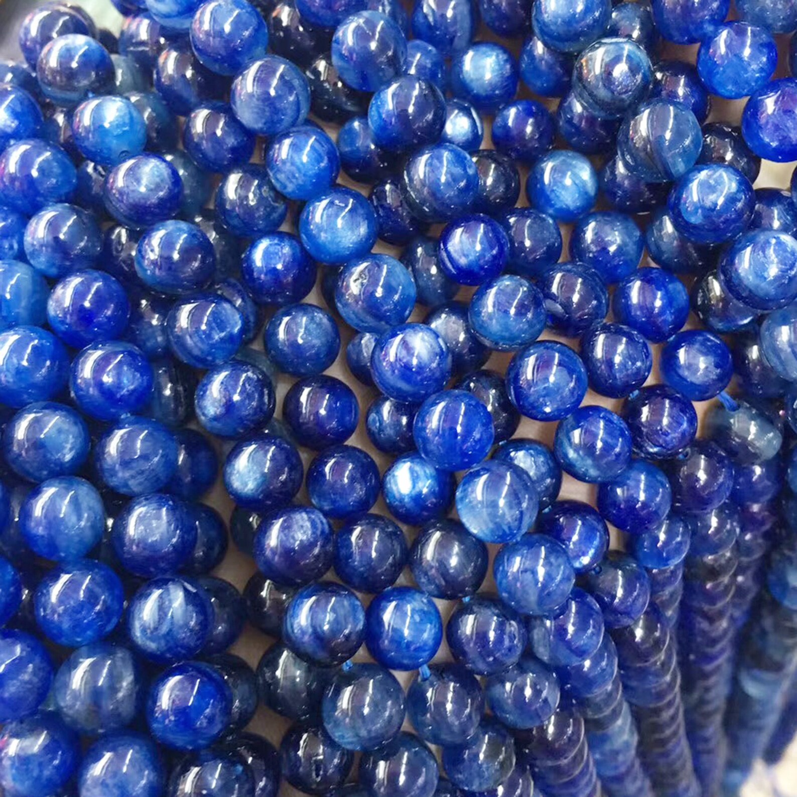 Natural Kyanite Round Beads gemstone Loose Beads 6mm 8mm 10mm Etsy
