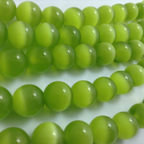 10mm Blue Cat Eye Beads Round Gemstone Beads Wholesale Beads Etsy