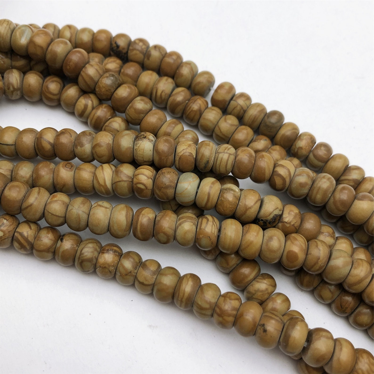 Wood Jasper Rondelle Beads brown Gemstone Loose Beads 6mm 8mm Etsy