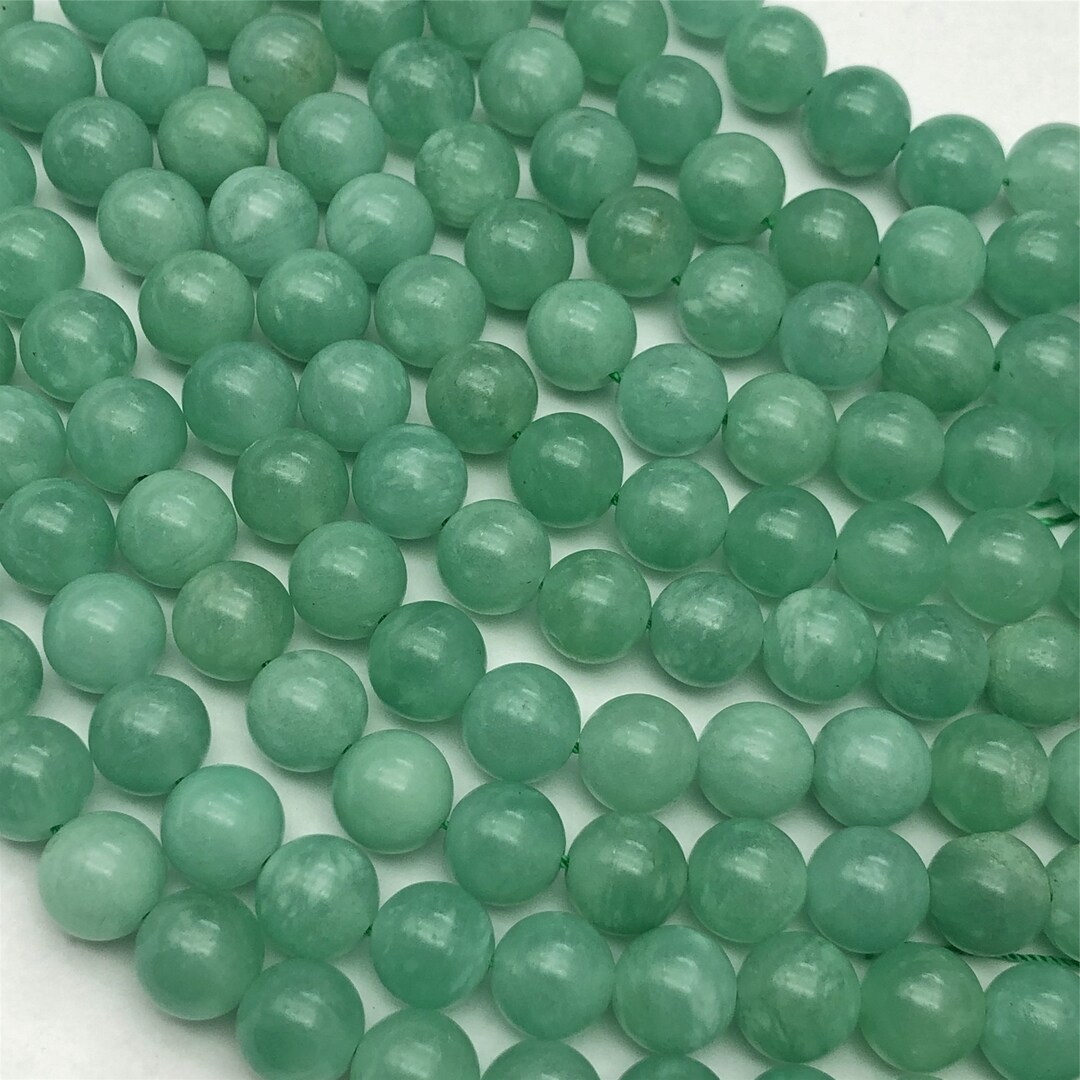 Natürliche 6/8/10/12/14mm Weiß Jade Runde Edelstein Perlen