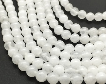 White Jade Round Beads ,6mm/ 8mm /10mm Gemstone Beads , Wholesale Beads