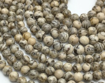 Graphic Feldspar Round Beads,6mm/8mm/10mm Gemstone Loose Beads ,Full Strand