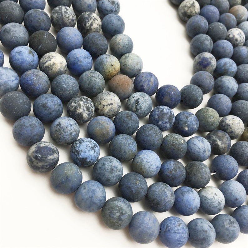 Matte Dumortierite Beads 6mm/8mm/10mm /12mm Gemstone Loose Etsy