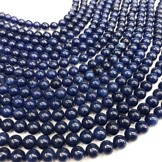 Dark Blue Sponge Quartz Round Beads gemstone Loose Beads 8mm Etsy