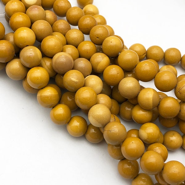 6mm 8mm 10mm Yellow Mookaite Jasper Round Beads ,Gemstone Beads For Jewelry