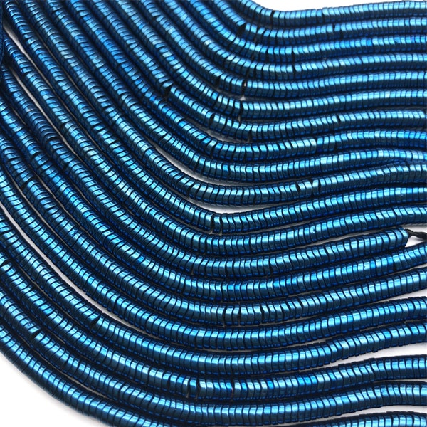 4x1mm Blue Hematite Heishi Beads ,Hematite Gemstone ,Spacer Beads Jewelry supplies