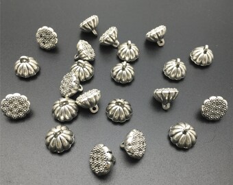 Bulk 40pcs 19x14mm Antique Silver Lotus Flower Charms, Flower Charm Pendant