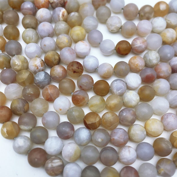 Matte Australian Agate Round Beads ,6mm 8mm 10mm Gemstone Beads ,Full Strand