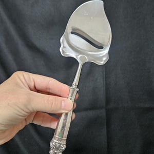 Vintage Norwegian Cheese Plane Slicer, Thorvald Marthinsen Marta Pattern Silverplate Handle, Spar Rustfri Blade, Scandinavian Mid Century
