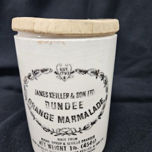James Keiller and Son Dundee Orange Marmalade Jar with Original Lid