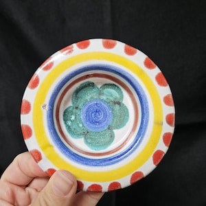 Giovanni DeSimone Majolica Ashtray Ring Trinket Dish Mid-Century Italy