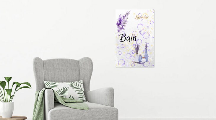 Impresión de lavanda baño de lavanda de arte de pared | Etsy