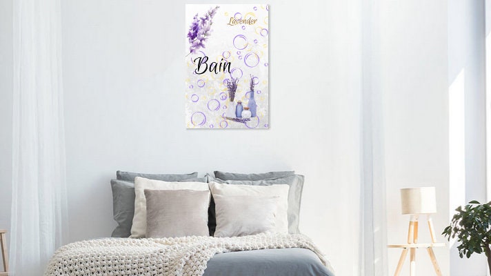 Impresión de lavanda baño de lavanda de arte de pared | Etsy