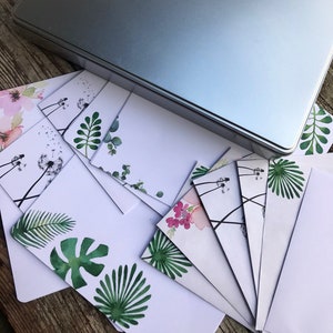 Florales Briefpapier-Set XXL + Geschenkdose