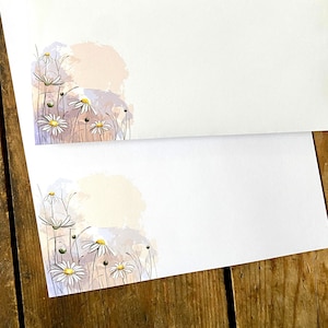 Carta da lettera Margherita DIN A4 I Set di carta da lettera/buste