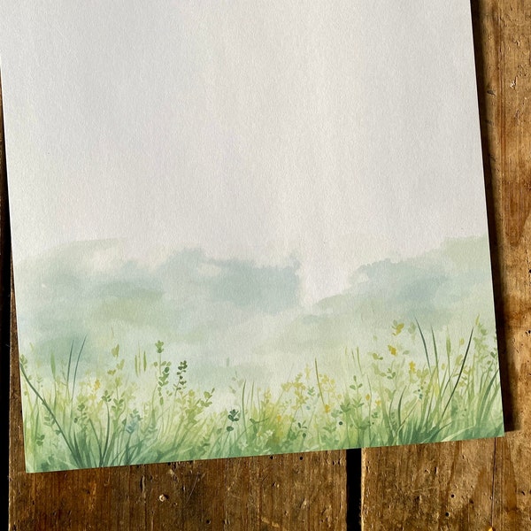 Stationery Green Meadow | DIN A4 | printed on high quality 90g paper