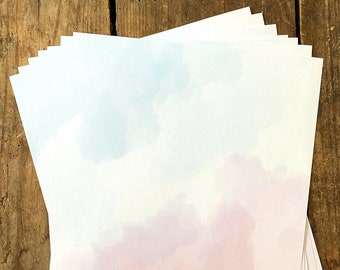 Stationery pastel clouds | DIN A4 | printed on both sides in high-quality 120g paper