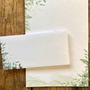 Briefpapier Blättertraum DIN A4 I Set Briefpapier/Briefumschläge Bild 1