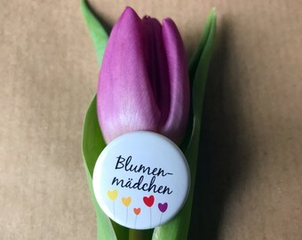 Mini-Button BLUMENMÄDCHEN