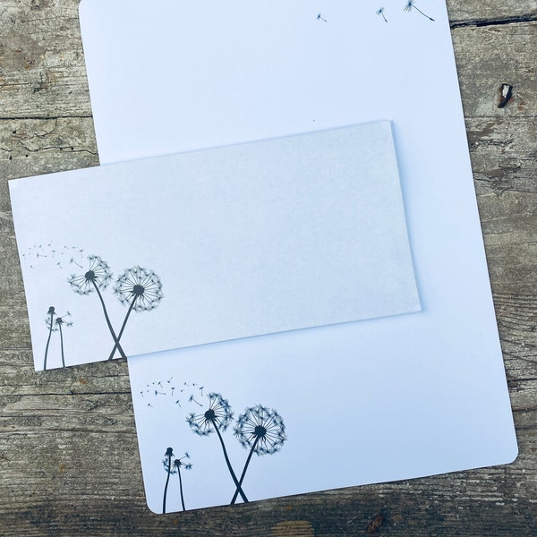 Writing paper Dandelion DIN A4 I set of writing paper/envelopes