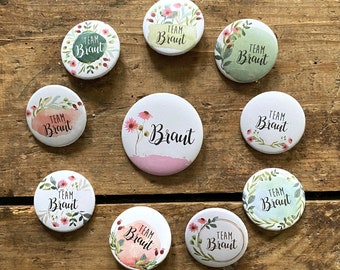 JGA button set FLORAL MIX