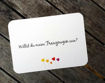 Card "Do you want to be my groomswoman?"