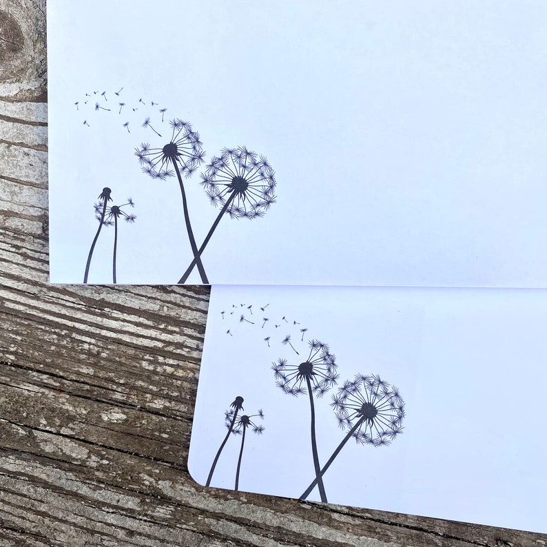 Stationery Dandelion DIN A5 I Set of stationery/envelopes image 2