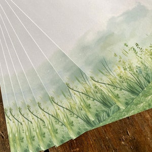 Briefpapier Grüne Wiese DIN A4 bedruckt auf qualitativem 90g Papier 画像 2