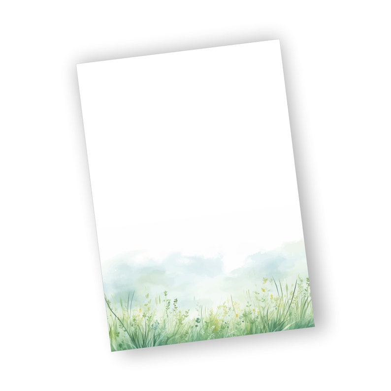 Briefpapier Groene Weide DIN-A4 gedrukt op hoogwaardig 90g papier afbeelding 4