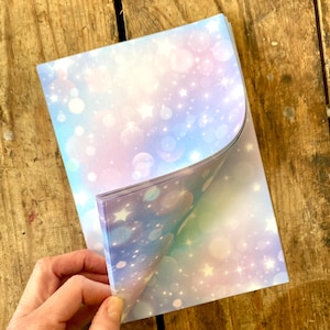 Glitter Pastel Stationery DIN A5 | Set di cancelleria/buste