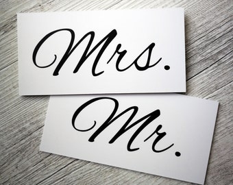 Signs "Mrs." & "Mr."