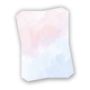 Briefpapier Pastellwolken DIN A4 beidseitig bedruckt in qualitativem 120g Papier Bild 5