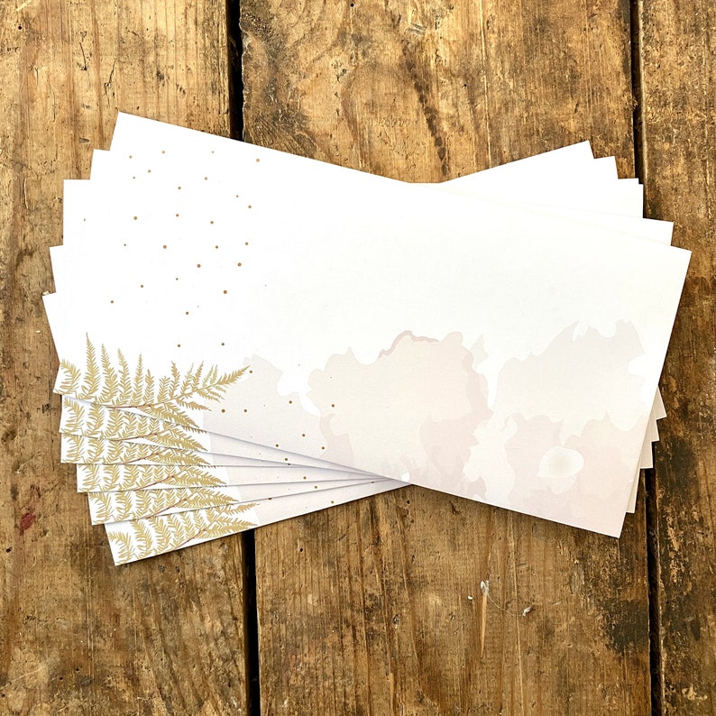 Writing paper gold fern DIN A4 I set of writing paper/envelopes image 6