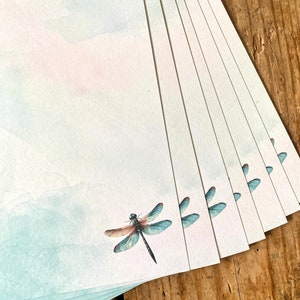 Papier à lettres Libellule | DIN A4 | imprimé recto verso sur papier 120 g de haute qualité image 2