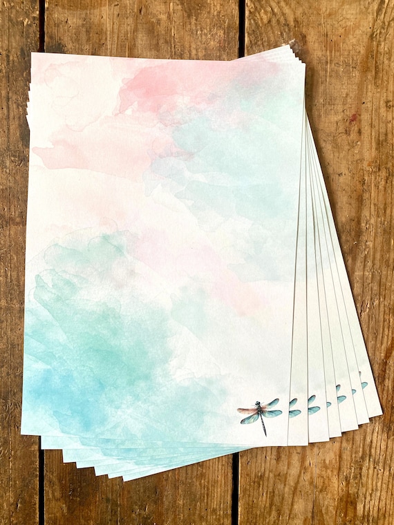 Briefpapier Libelle | DIN A4 | beidseitig bedruckt in qualitativem 120g Papier