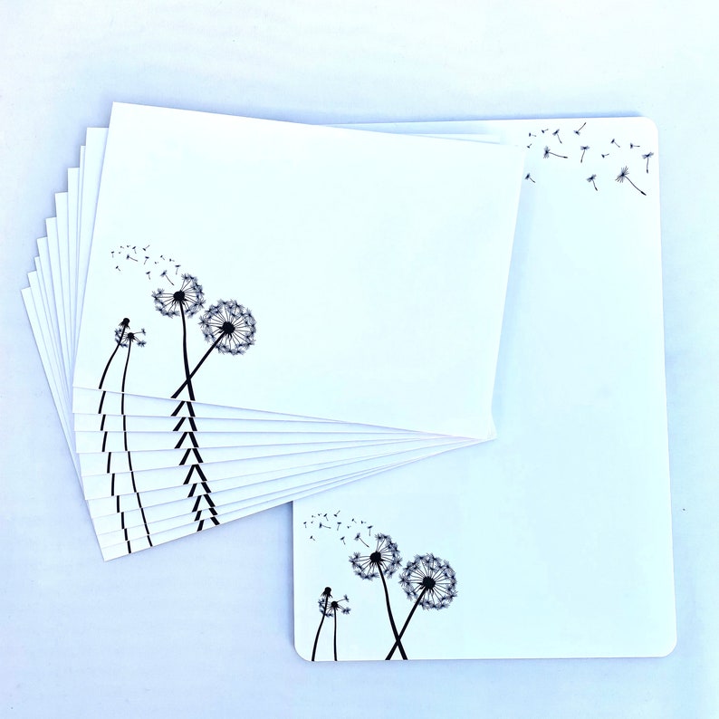 Stationery Dandelion DIN A5 I Set of stationery/envelopes image 6