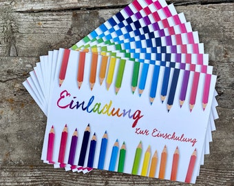 School Enrollment - Invitation | Schoolchild • Colored pencils