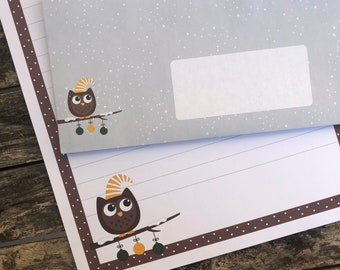 Large Christmas Owl Letter Set