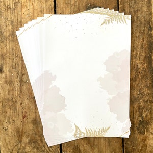 Writing paper gold fern DIN A4 I set of writing paper/envelopes image 4