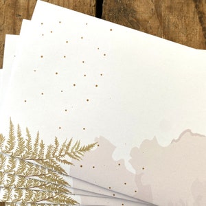 Writing paper gold fern DIN A4 I set of writing paper/envelopes image 7