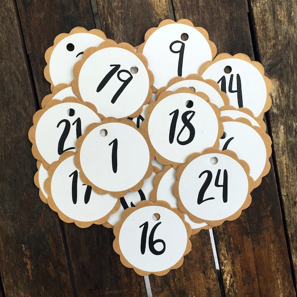 Advent calendar numbers Typo • Christmas calendar • Crafts • Stickers • Numbers