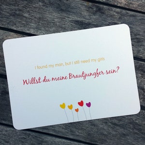 Carte « Veux-tu être ma demoiselle d’honneur ? »