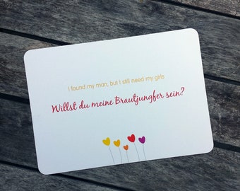 Card "Do you want to be my bridesmaid?"