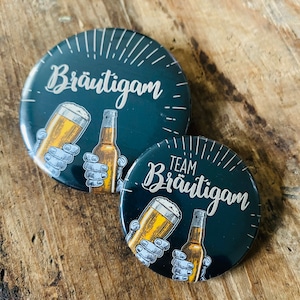 JGA button set beer • men • cheers • gentlemen • groom • team