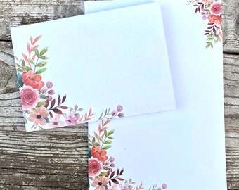Briefpapier Frühlingsflowers DIN A5 I Set Briefpapier/Briefumschläge
