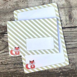 Papel de carta Fuchs DIN A5 I Juego de papel de carta/sobres