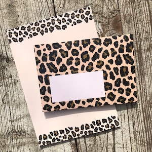 Papel de carta Leopardo DIN A5 I Juego de papel de carta/sobres