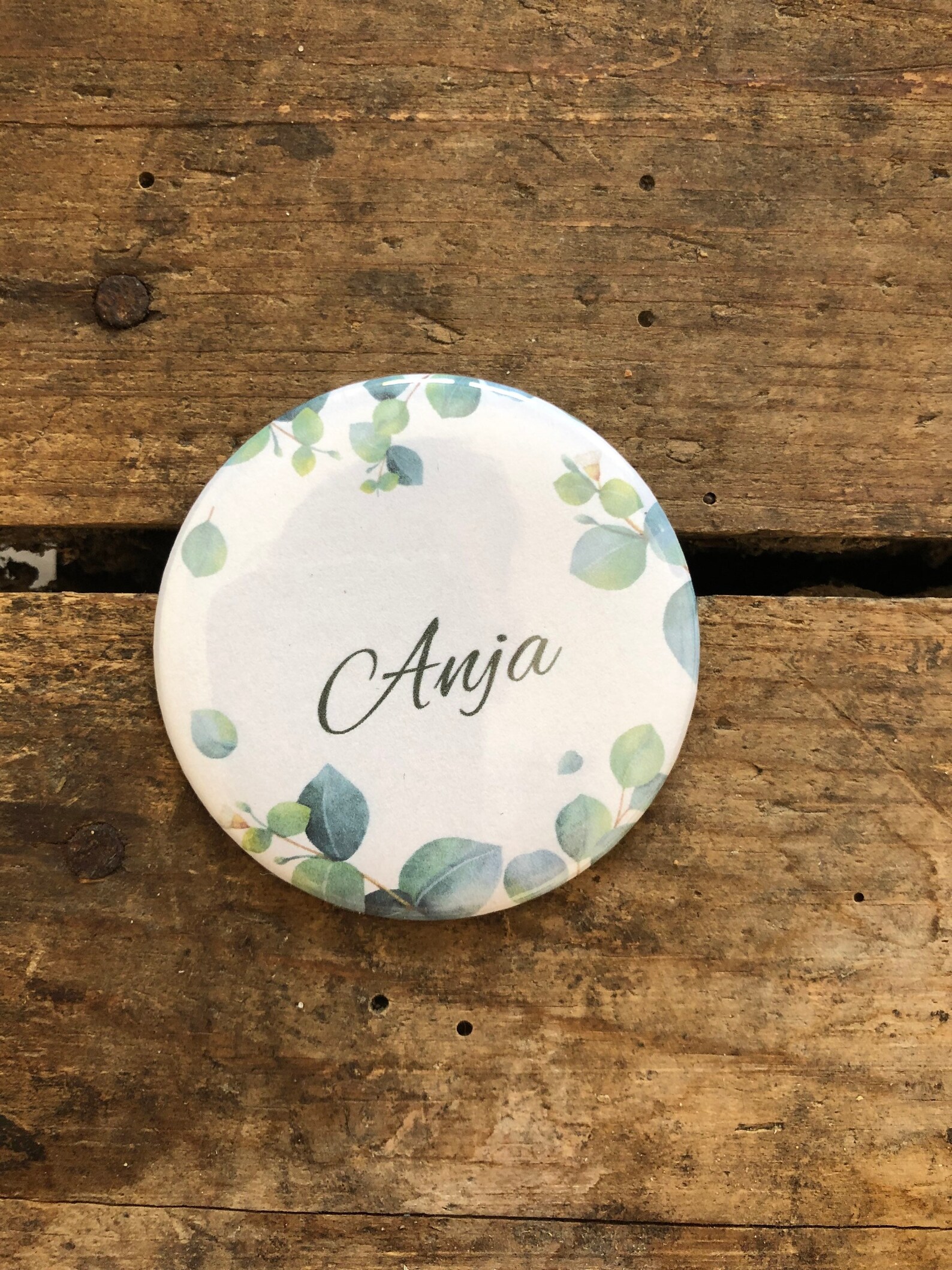 JGA Button Set Eukalyptus mit Namen - Etsy