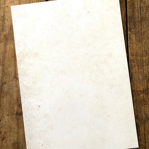 May include: A blank sheet of white paper with a slightly textured surface, lying on a wooden surface.
