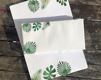 Ensemble de lettres florales A4 | palmier